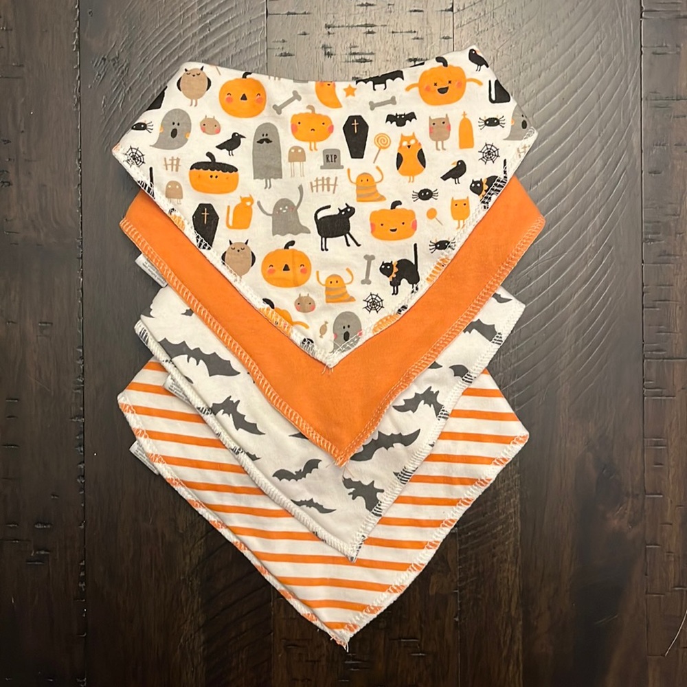 Infant Halloween Bibs (4-Pack)